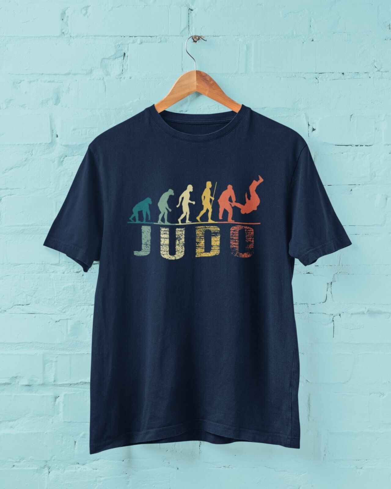 The Evolution of JUDO Funny T-Shirt Ape To Man Darwin Martial Arts Gift T-Shirt