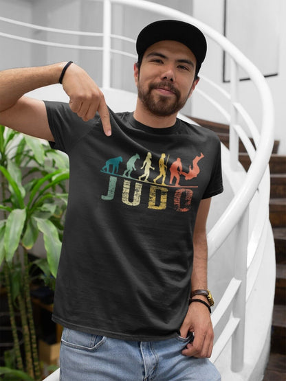 The Evolution of JUDO Funny T-Shirt Ape To Man Darwin Martial Arts Gift T-Shirt