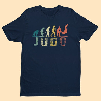 The Evolution of JUDO Funny T-Shirt Ape To Man Darwin Martial Arts Gift T-Shirt