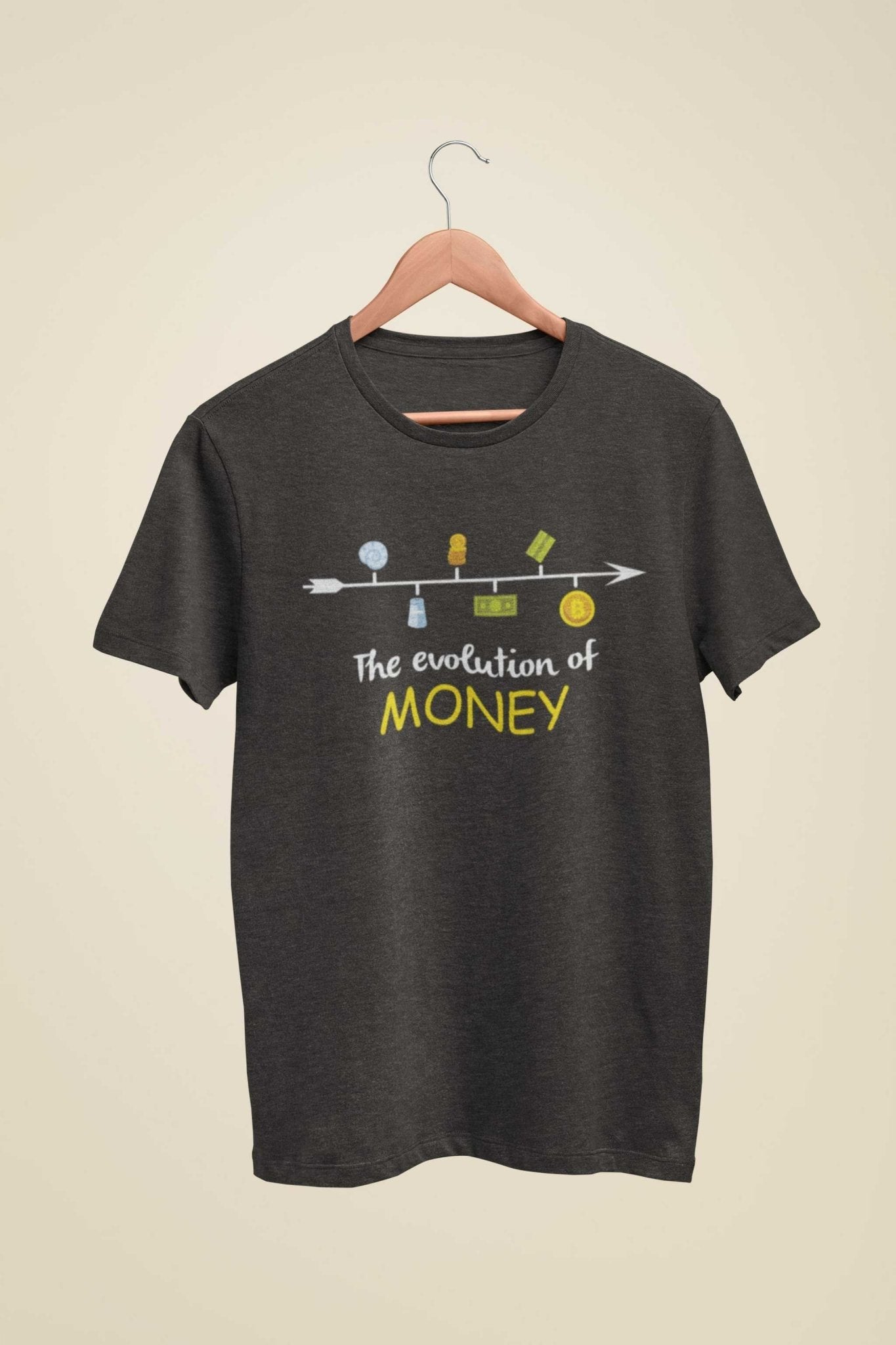 The Evolution of Money Crypto T-Shirt - A Must - Have for Crypto Enthusiasts! T-Shirt