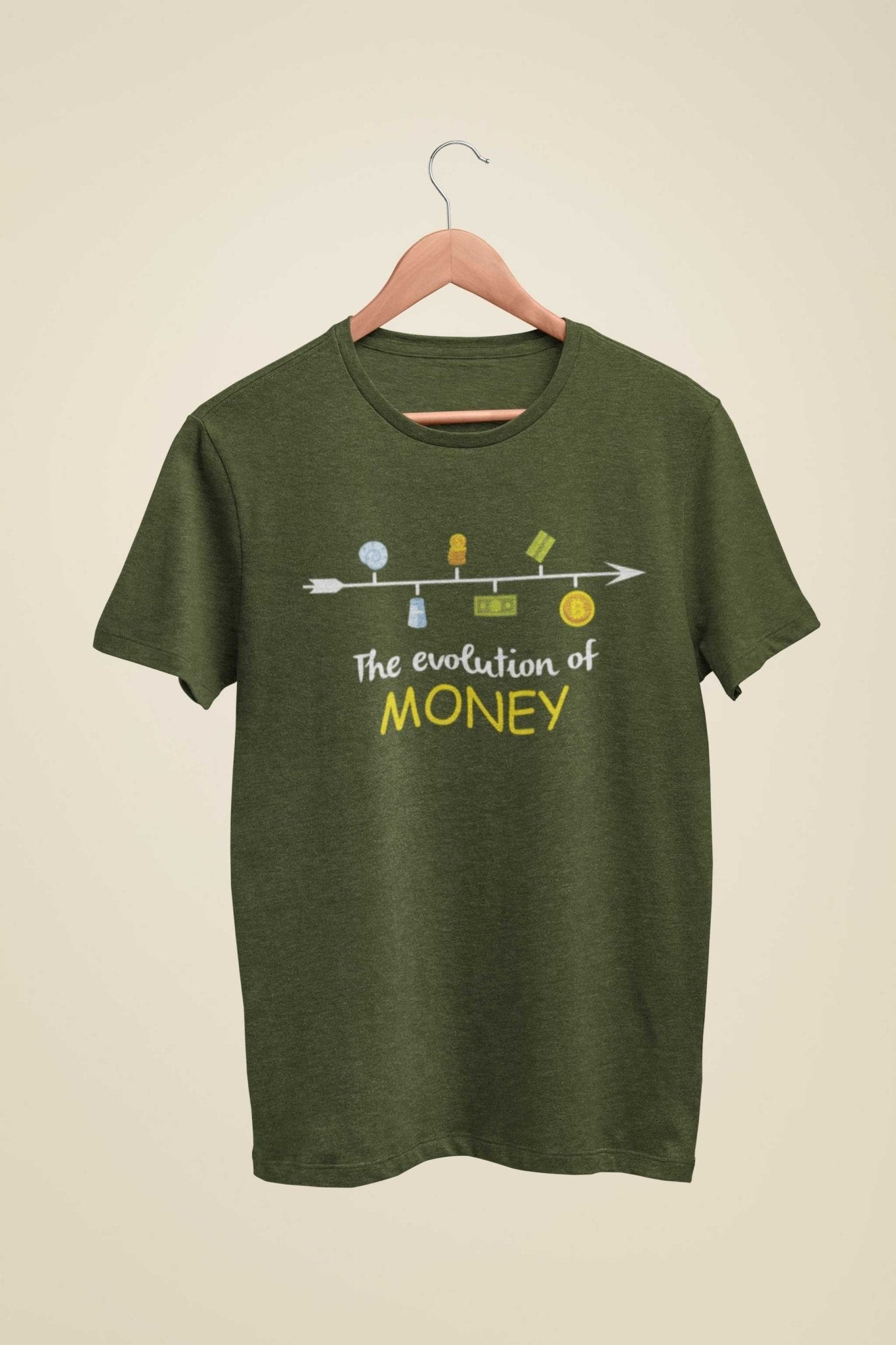 The Evolution of Money Crypto T-Shirt - A Must - Have for Crypto Enthusiasts! T-Shirt