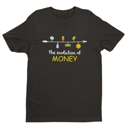 The Evolution of Money Crypto T-Shirt - A Must - Have for Crypto Enthusiasts! T-Shirt