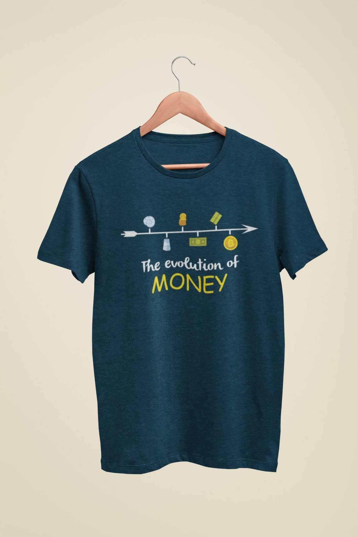 The Evolution of Money Crypto T-Shirt - A Must - Have for Crypto Enthusiasts! T-Shirt