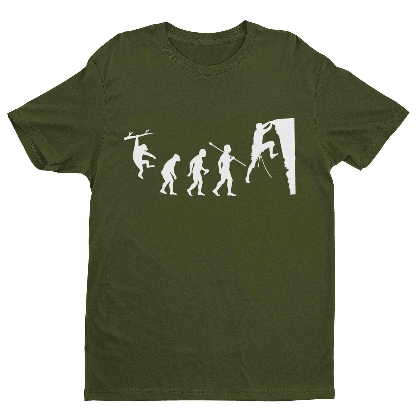 The Evolution of ROCK CLIMBING Ape To Man Climber Gift Mountain Funny Top T-Shirt