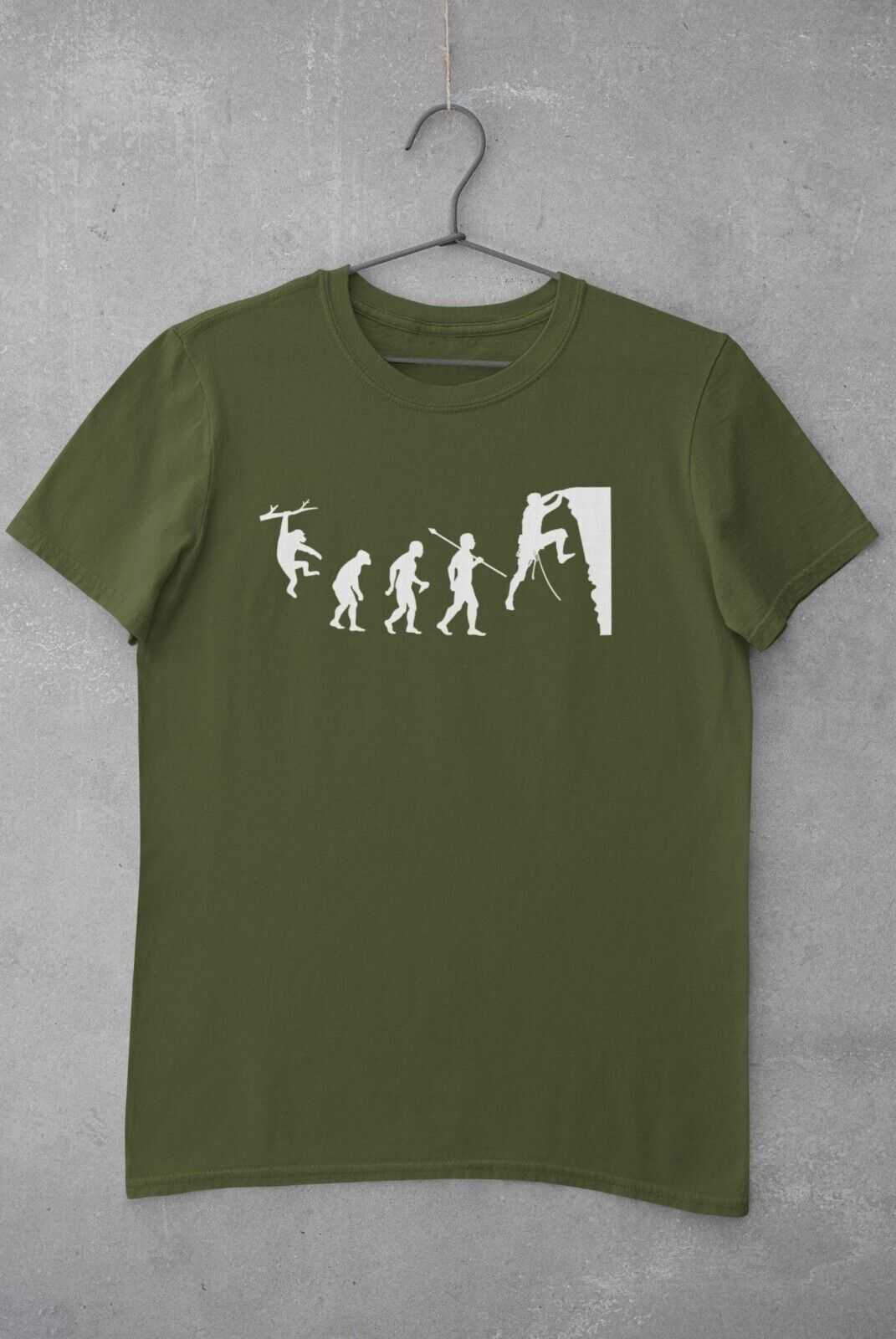 The Evolution of ROCK CLIMBING Ape To Man Climber Gift Mountain Funny Top T-Shirt