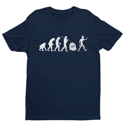 The Evolution of the ZOMBIE Ape To Man To Grave To Undead Funny T-Shirt Darwin T-Shirt