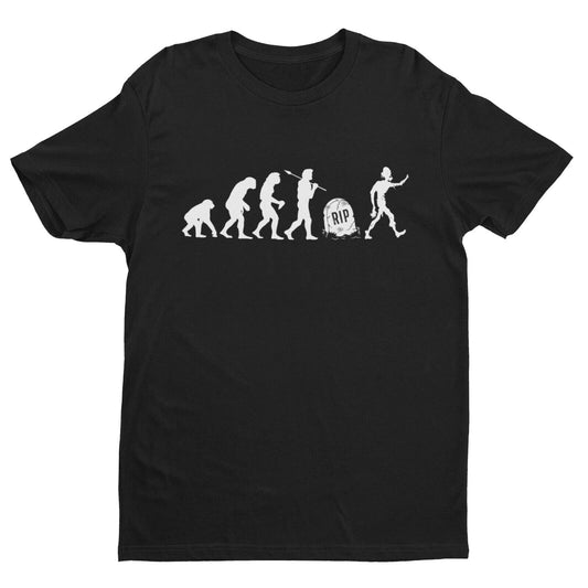 The Evolution of the ZOMBIE Ape To Man To Grave To Undead Funny T-Shirt Darwin T-Shirt