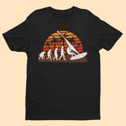 The Evolution of WINDSURFING T-Shirt Widsurfing Gift Surfing Surfer T-Shirt