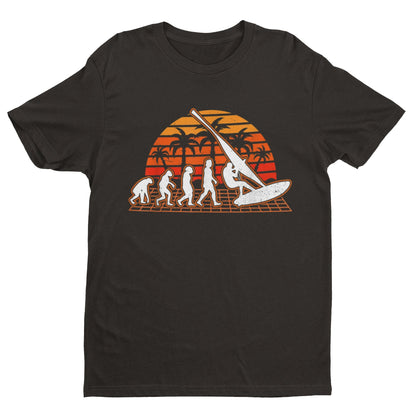 The Evolution of WINDSURFING T-Shirt Widsurfing Gift Surfing Surfer T-Shirt