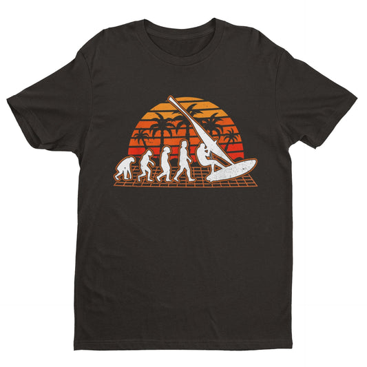 The Evolution of WINDSURFING T-Shirt Widsurfing Gift Surfing Surfer T-Shirt