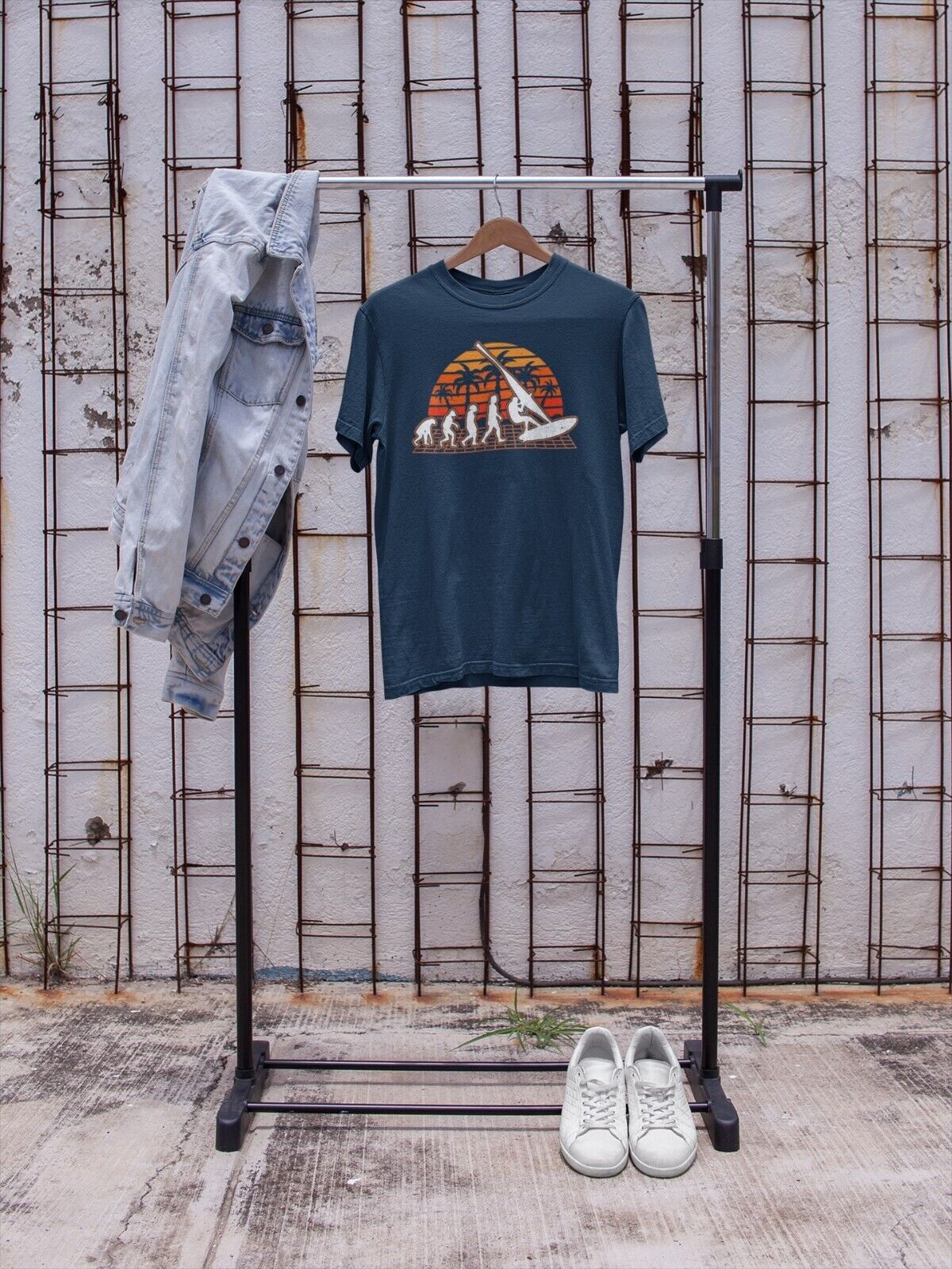 The Evolution of WINDSURFING T-Shirt Widsurfing Gift Surfing Surfer T-Shirt