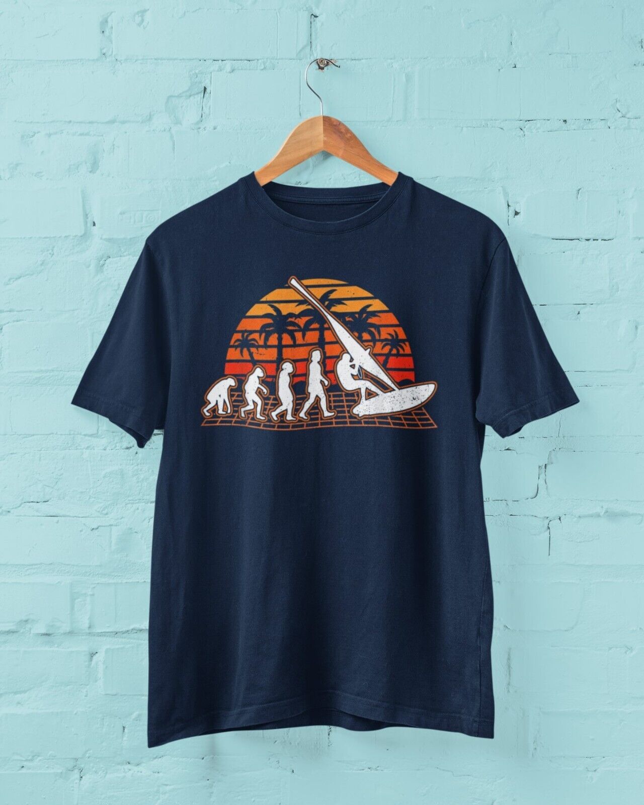The Evolution of WINDSURFING T-Shirt Widsurfing Gift Surfing Surfer T-Shirt