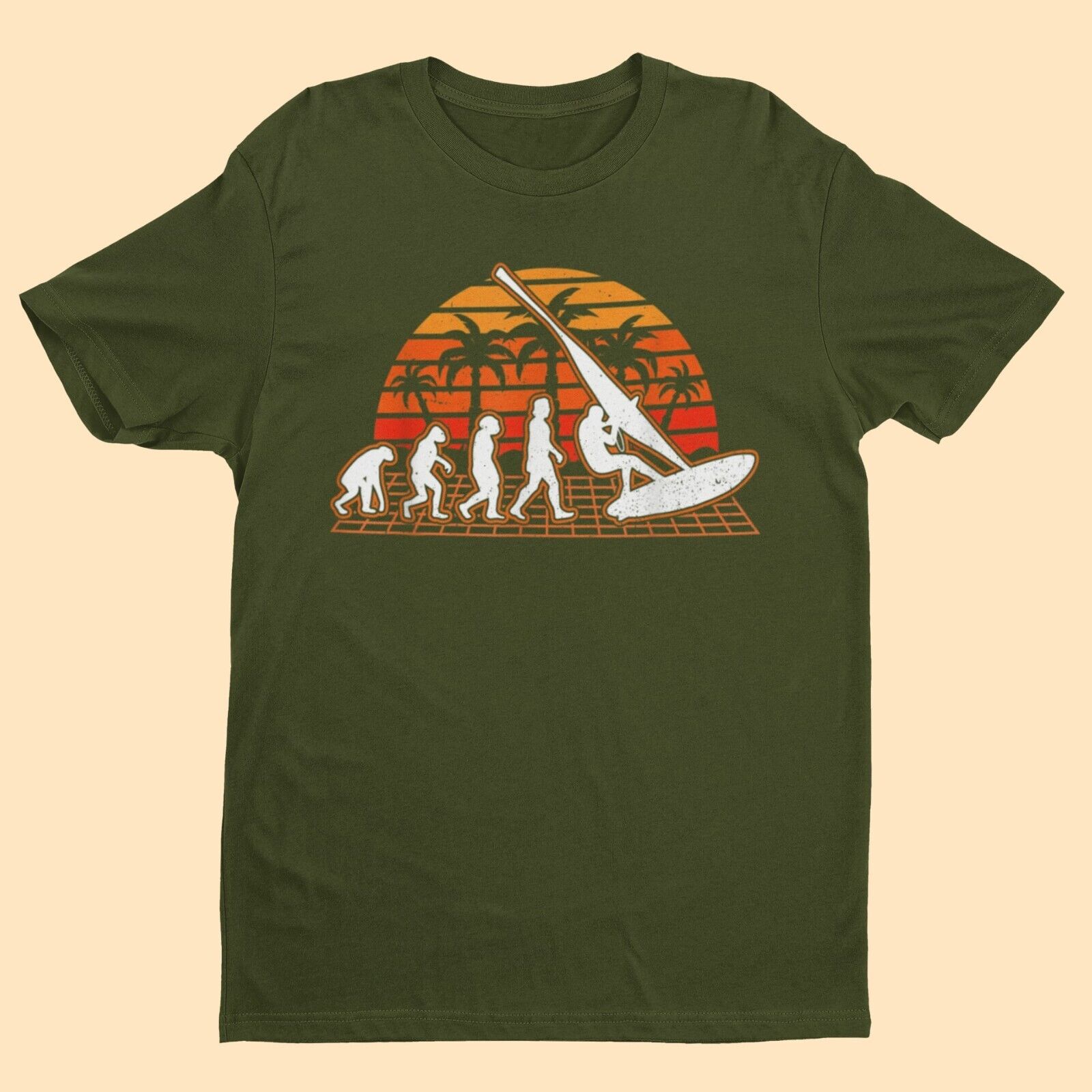 The Evolution of WINDSURFING T-Shirt Widsurfing Gift Surfing Surfer T-Shirt
