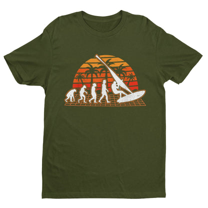 The Evolution of WINDSURFING T-Shirt Widsurfing Gift Surfing Surfer T-Shirt