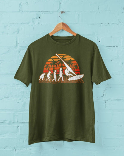 The Evolution of WINDSURFING T-Shirt Widsurfing Gift Surfing Surfer T-Shirt