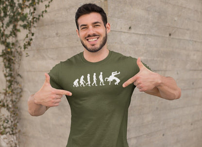 The Evolution of WRESTLING T-Shirt Funny Ape To Man To Sports Entertainment T-Shirt