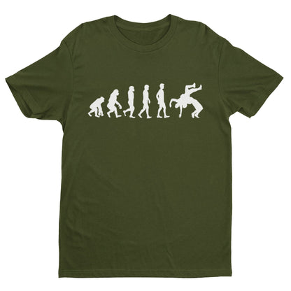The Evolution of WRESTLING T-Shirt Funny Ape To Man To Sports Entertainment T-Shirt