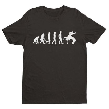 The Evolution of WRESTLING T-Shirt Funny Ape To Man To Sports Entertainment T-Shirt