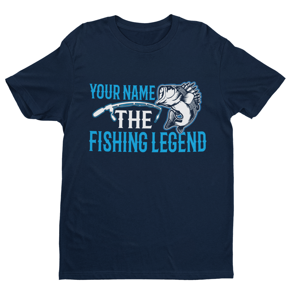 Personalised Your Name Fishing Legend T-Shirt