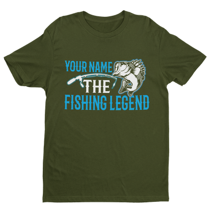 Personalised Your Name Fishing Legend T-Shirt
