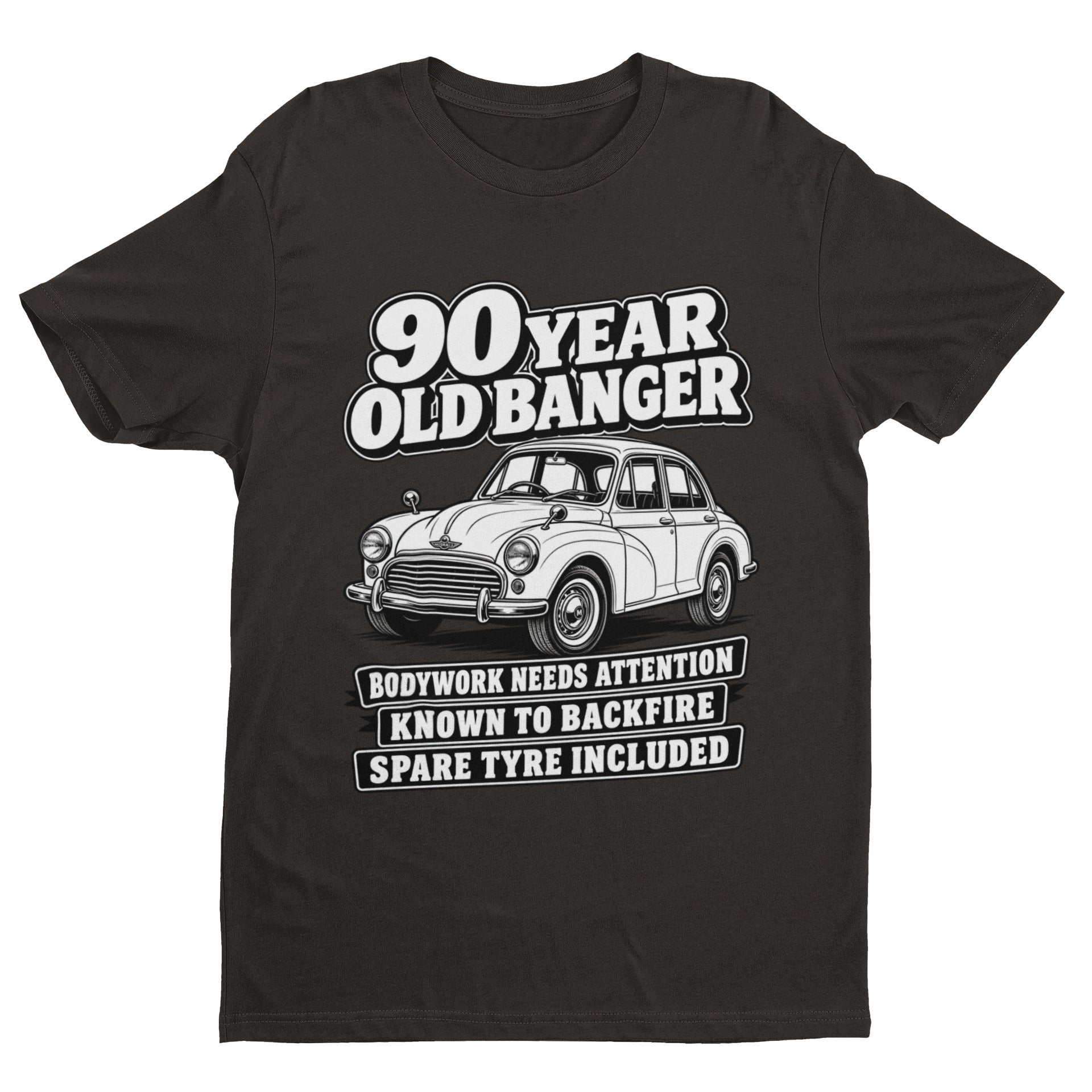 90 Year Old Banger T-Shirt - Funny 90th Birthday Classic Car Gift