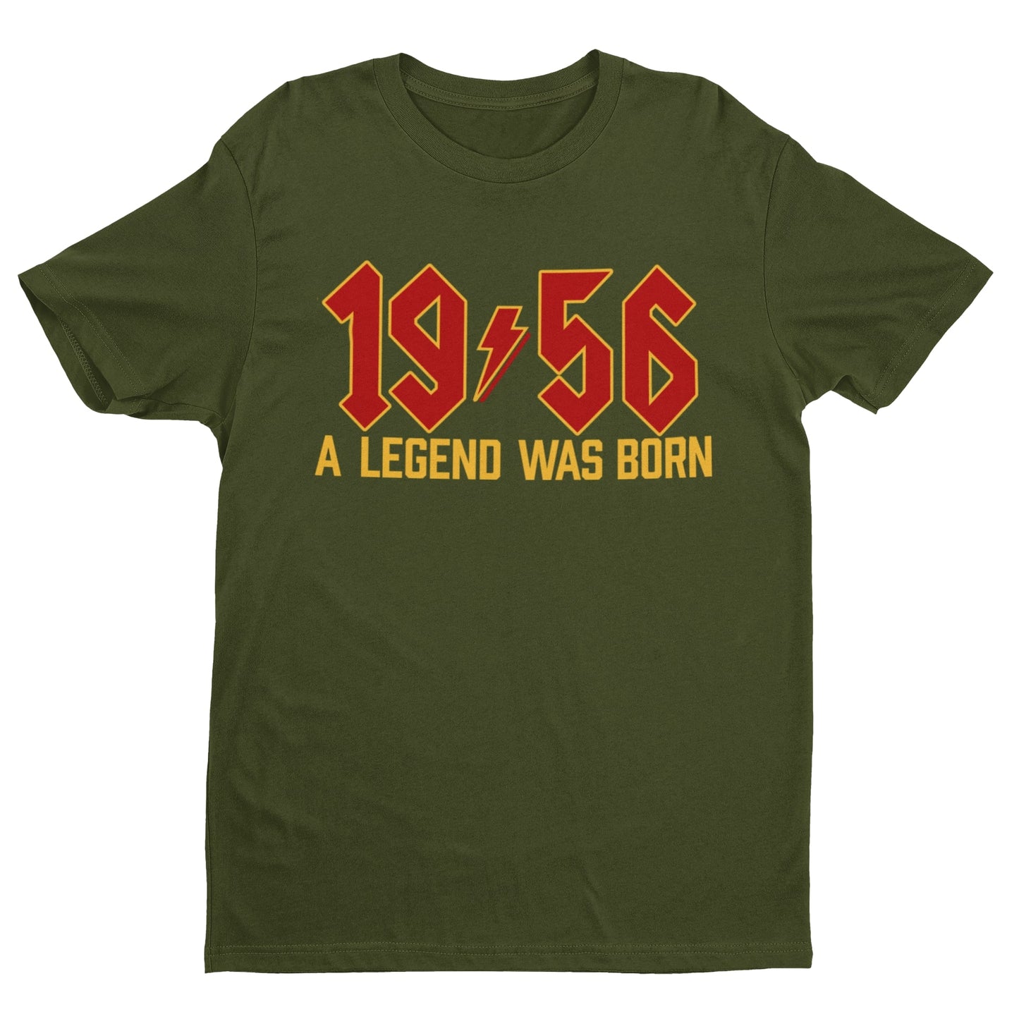 1956 A Legend Was Born – 70th Birthday T-Shirt (70 in 2026) Rock Style Tee