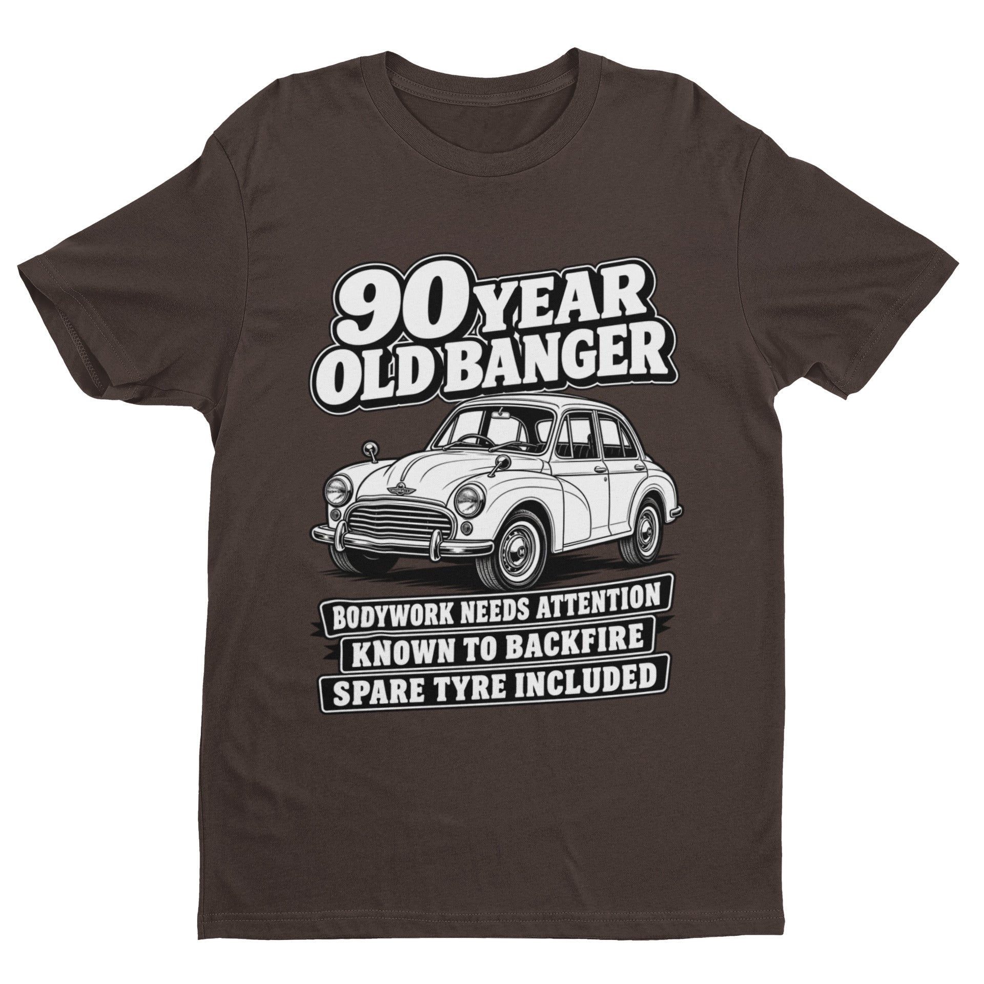 90 Year Old Banger T-Shirt - Funny 90th Birthday Classic Car Gift