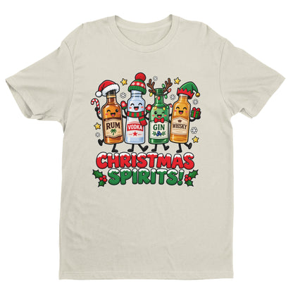 Christmas Spirits T-Shirt - Funny Festive Drinking Party Tee