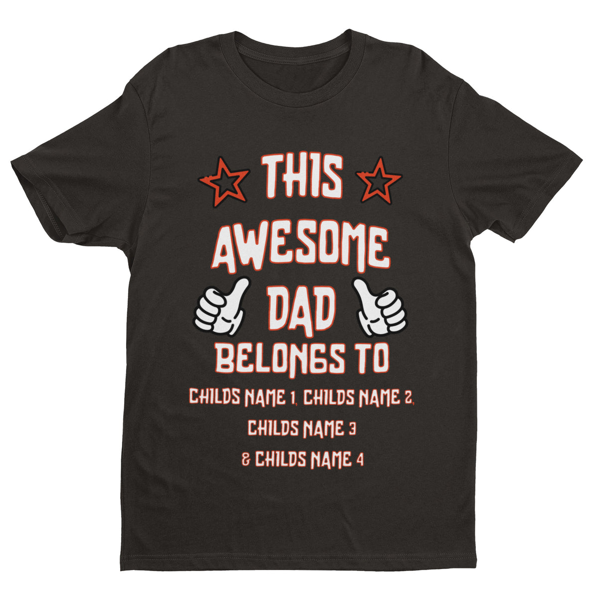 Personalised "This Awesome Dad Belongs To" T-Shirt