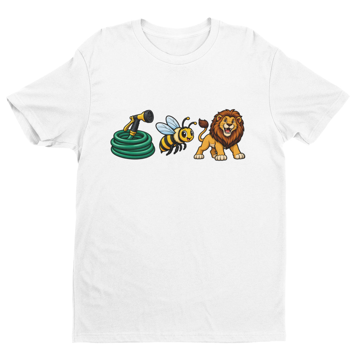 Hose Bee Lion T-Shirt - Funny Visual Pun Rebus Graphic Tee