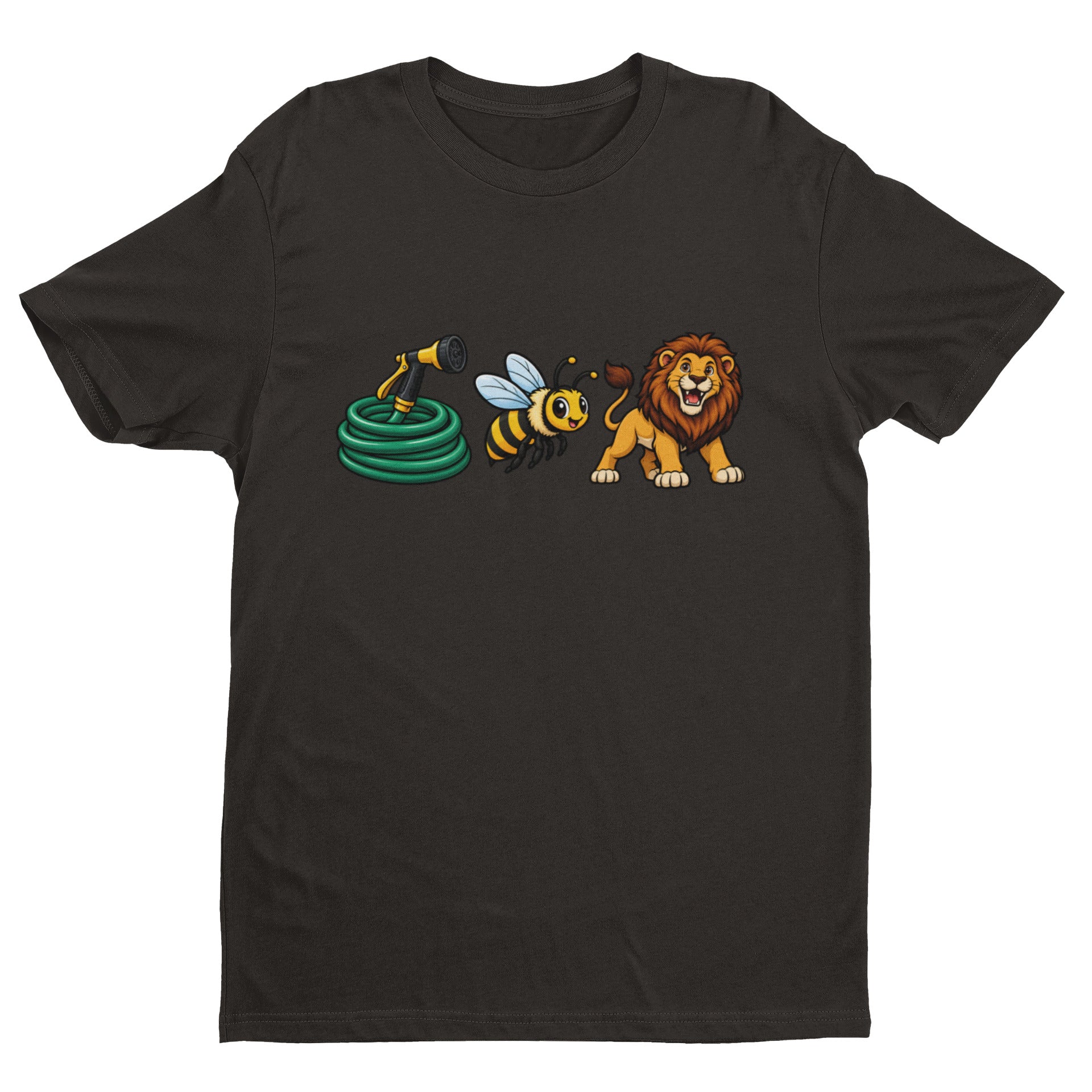 Hose Bee Lion T-Shirt - Funny Visual Pun Rebus Graphic Tee