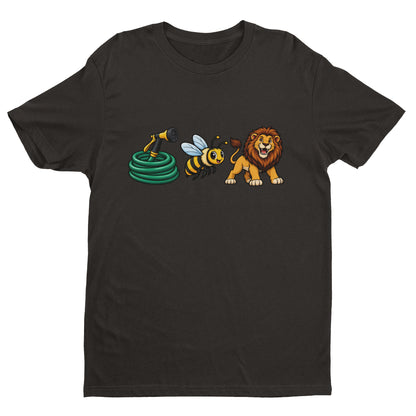 Hose Bee Lion T-Shirt - Funny Visual Pun Rebus Graphic Tee