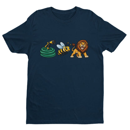 Hose Bee Lion T-Shirt - Funny Visual Pun Rebus Graphic Tee