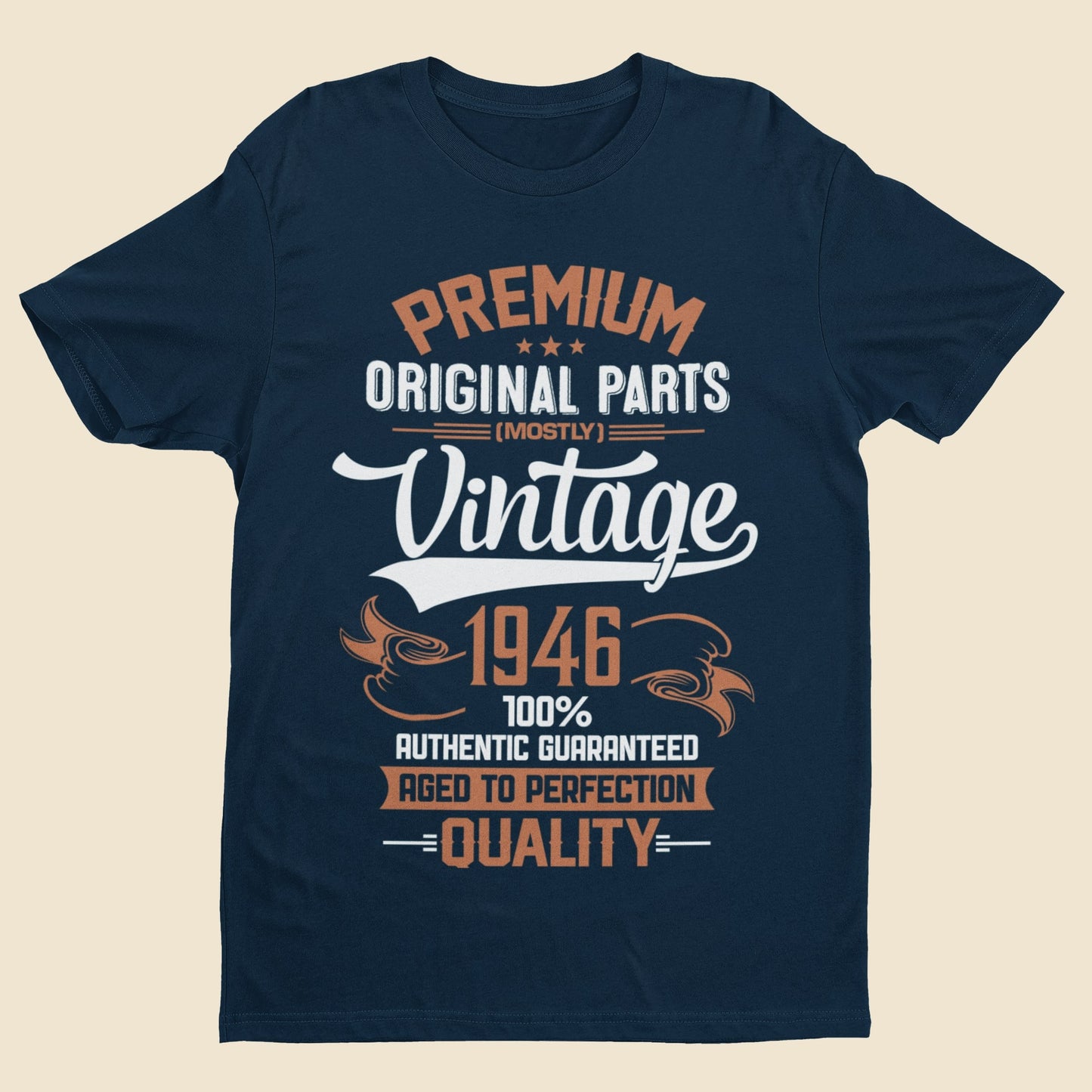 Vintage 1946 80th Birthday T-Shirt (80 in 2026) – Premium Original Parts (Mostly)