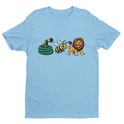 Hose Bee Lion T-Shirt - Funny Visual Pun Rebus Graphic Tee
