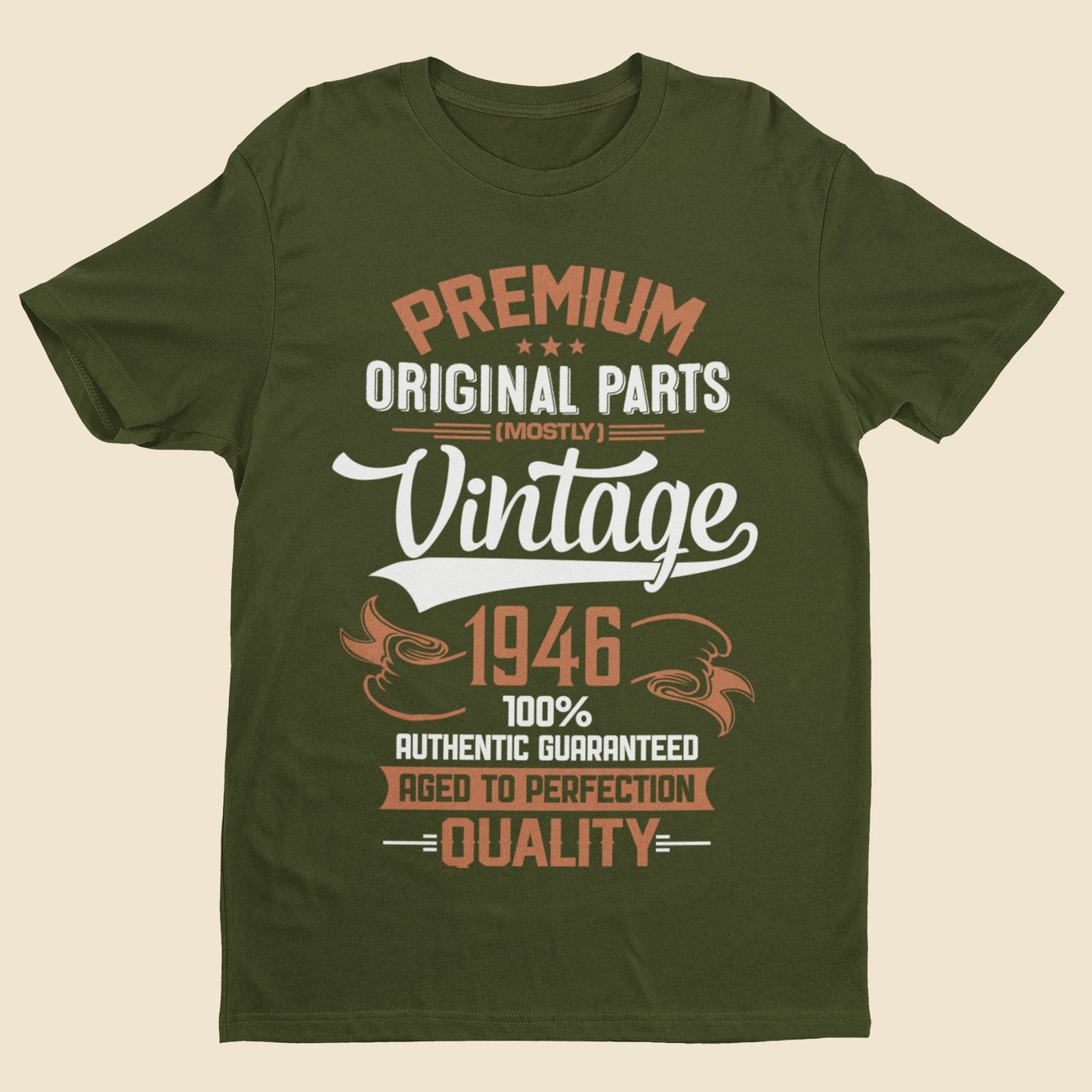 Vintage 1946 80th Birthday T-Shirt (80 in 2026) – Premium Original Parts (Mostly)