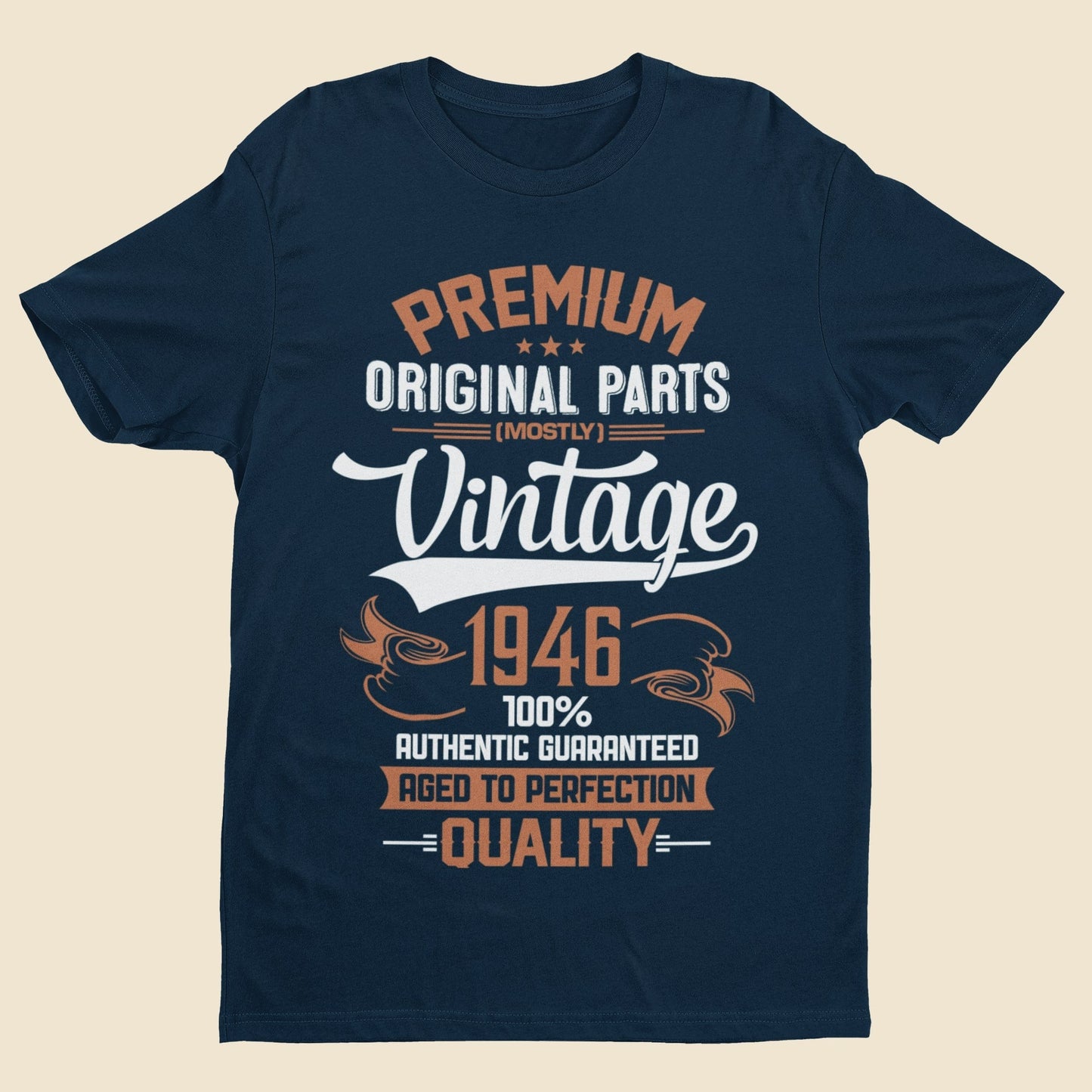 Vintage 1946 80th Birthday T-Shirt (80 in 2026) - Premium Original Parts (Mostly) T-Shirt Gift