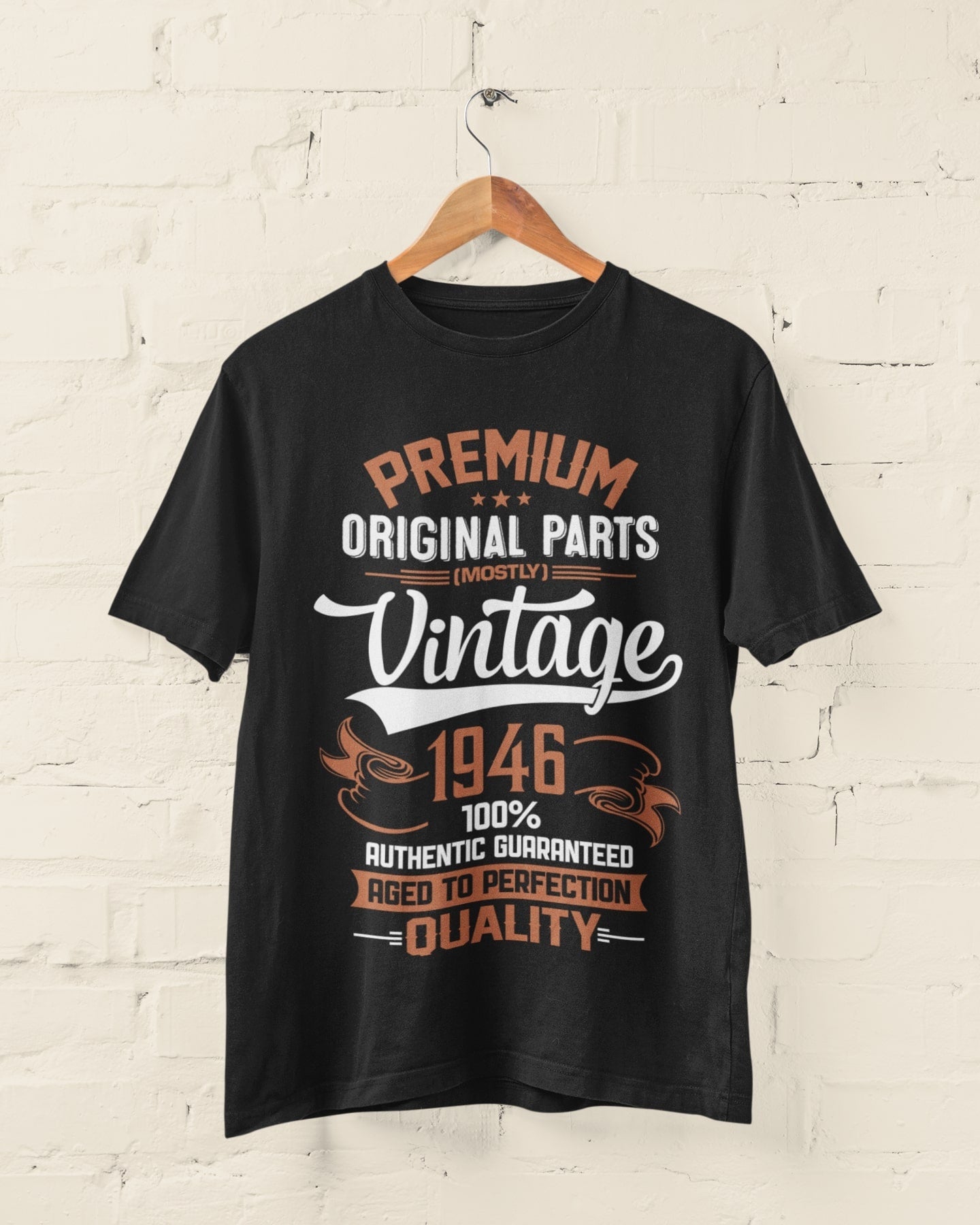 Vintage 1946 80th Birthday T-Shirt (80 in 2026) - Premium Original Parts (Mostly) T-Shirt Gift