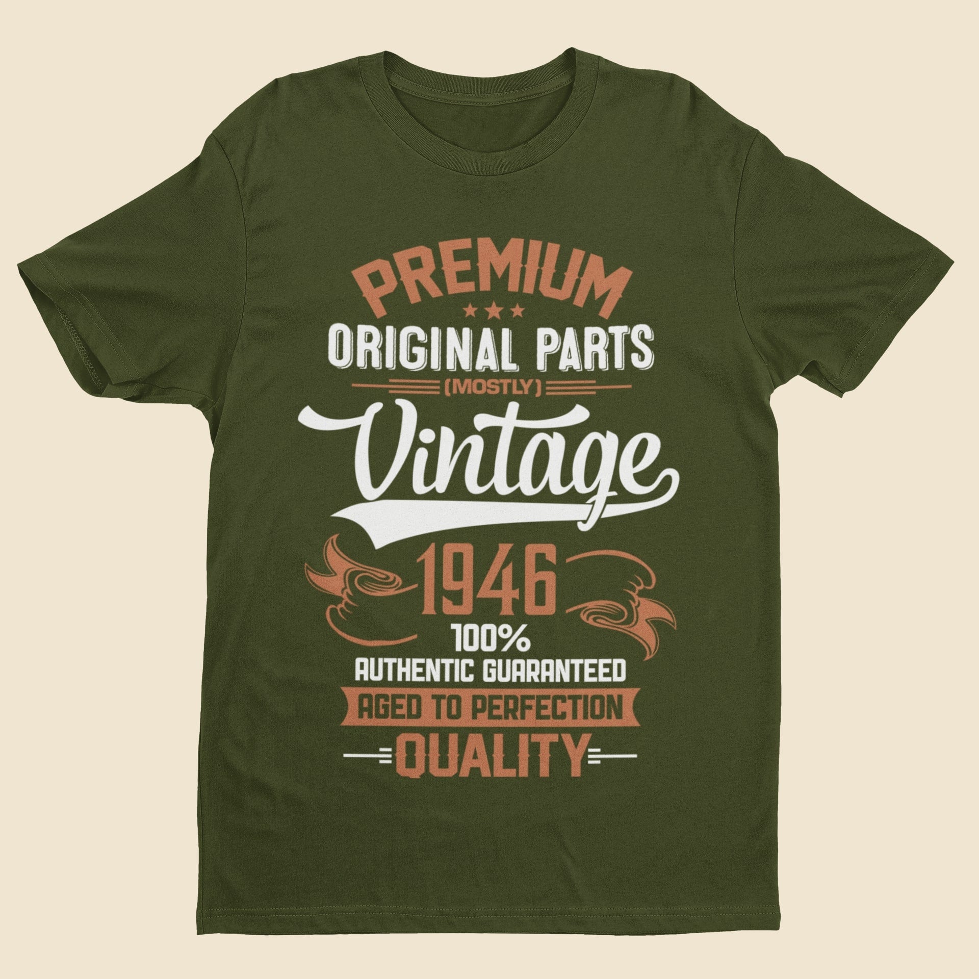 Vintage 1946 80th Birthday T-Shirt (80 in 2026) - Premium Original Parts (Mostly) T-Shirt Gift