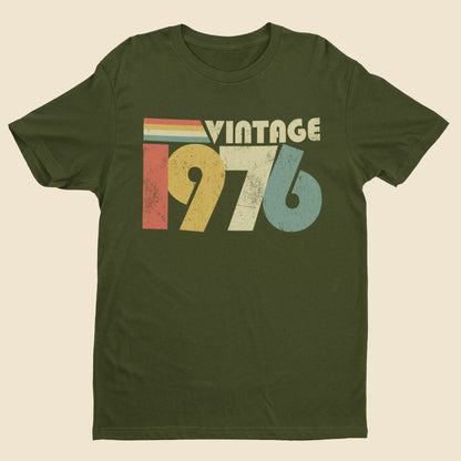 Vintage 1976 T-Shirt - 50th Birthday 2026 Retro Gift T-Shirt