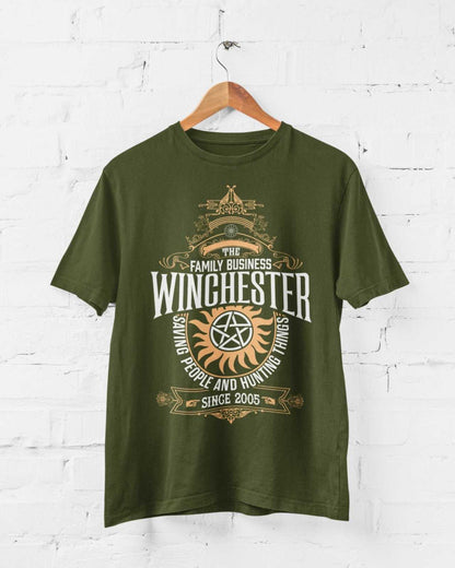 Winchester Brothers Family Business T-Shirt Supernatural Sioux Falls Uncle Bobby T-Shirt