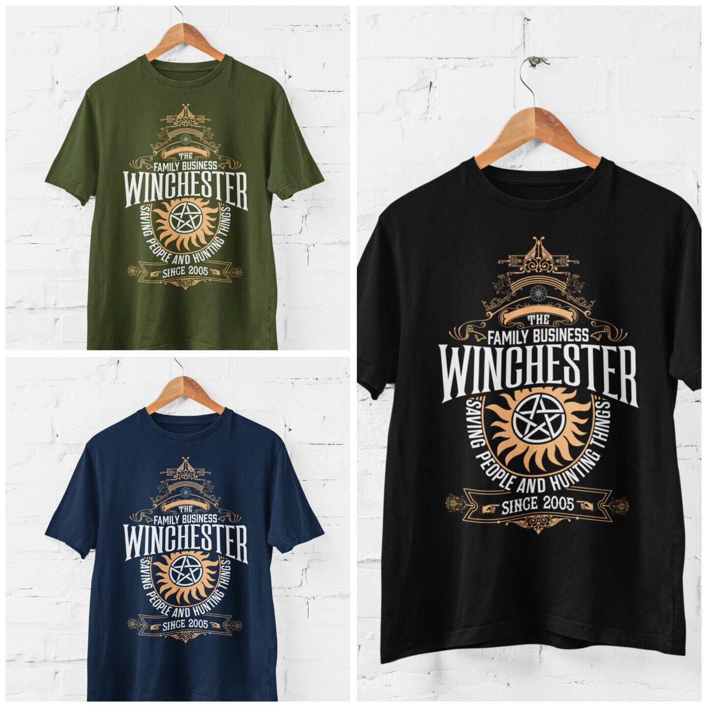Winchester Brothers Family Business T-Shirt Supernatural Sioux Falls Uncle Bobby T-Shirt