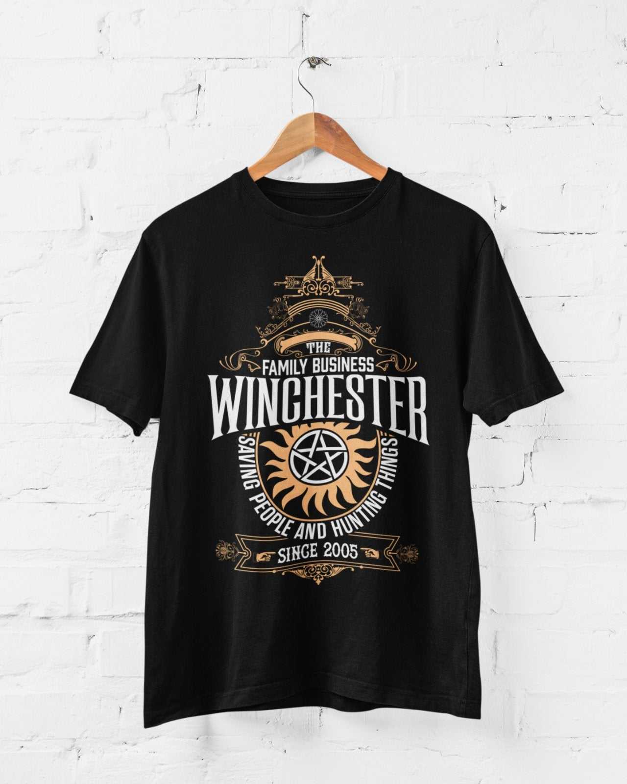 Winchester Brothers Family Business T-Shirt Supernatural Sioux Falls Uncle Bobby T-Shirt