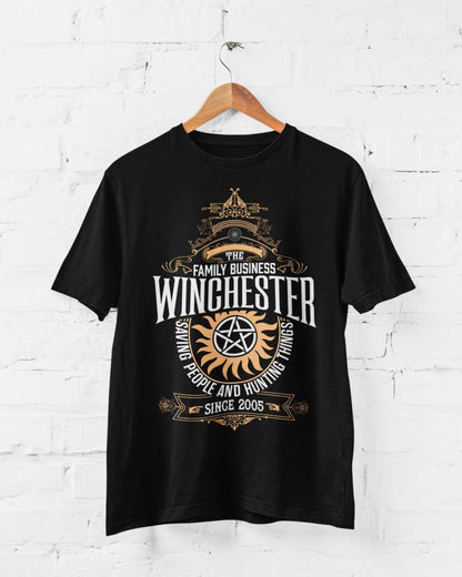 Winchester Brothers Family Business T-Shirt Supernatural Sioux Falls Uncle Bobby T-Shirt