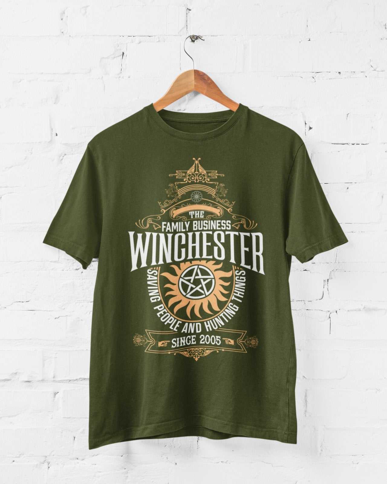 Winchester Brothers Family Business T-Shirt Supernatural Sioux Falls Uncle Bobby T-Shirt