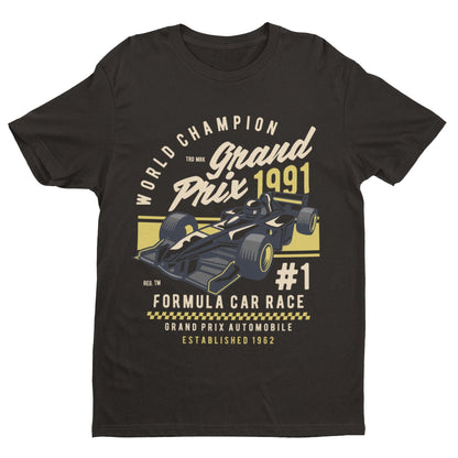 World Champion Grand Prix T-Shirt Motor Racing 1 Formula Car Race 1991 Retro T-Shirt Gift