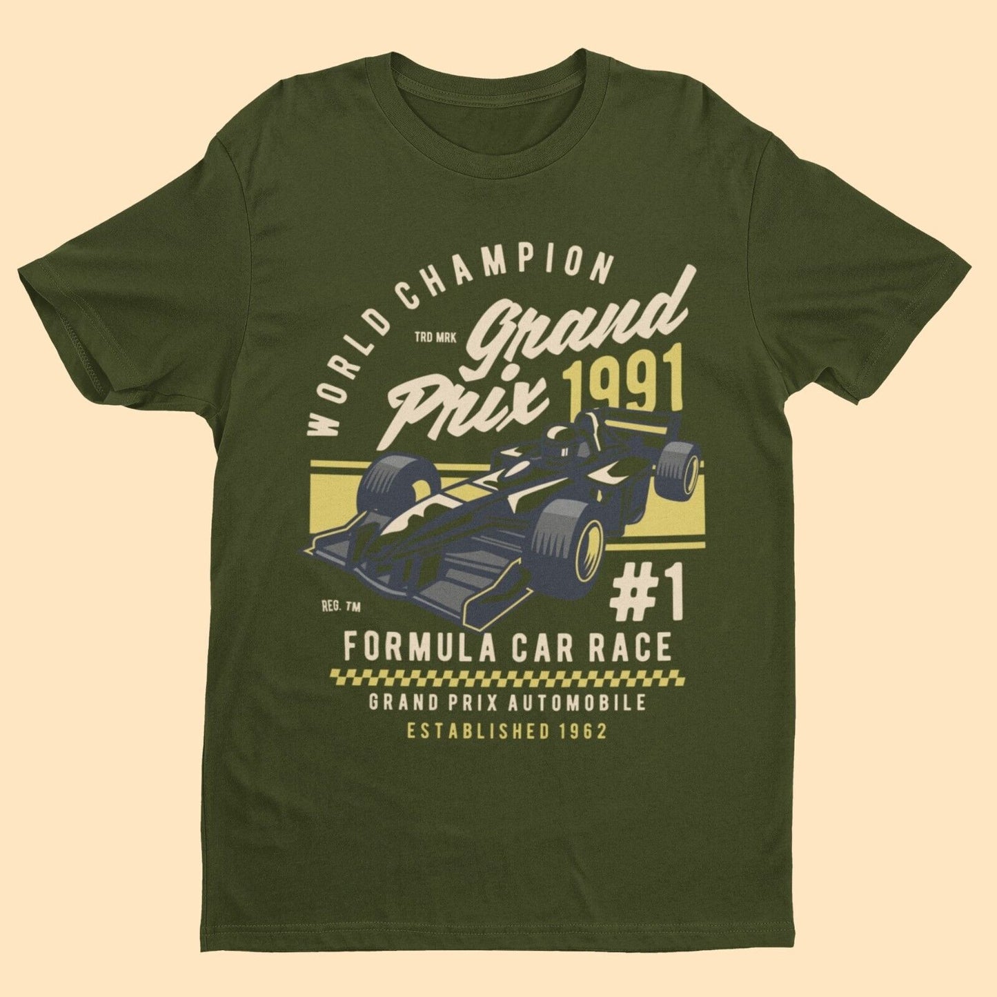 World Champion Grand Prix T-Shirt Motor Racing 1 Formula Car Race 1991 Retro T-Shirt Gift