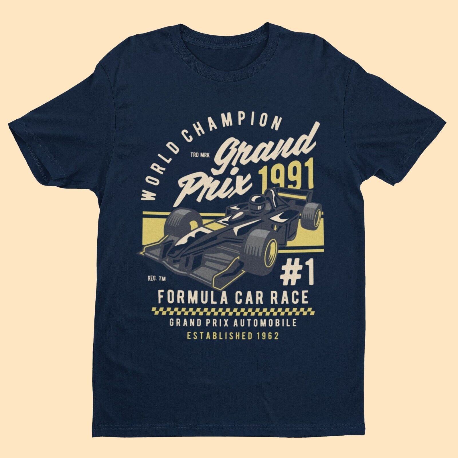 World Champion Grand Prix T-Shirt Motor Racing 1 Formula Car Race 1991 Retro T-Shirt Gift