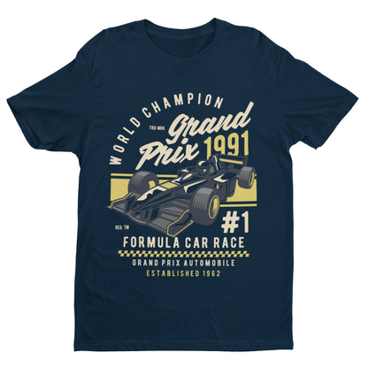 World Champion Grand Prix T-Shirt Motor Racing 1 Formula Car Race 1991 Retro T-Shirt Gift