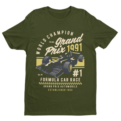 World Champion Grand Prix T-Shirt Motor Racing 1 Formula Car Race 1991 Retro T-Shirt Gift